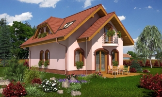 Maison de famille à plusieurs étages pour terrain étroit.